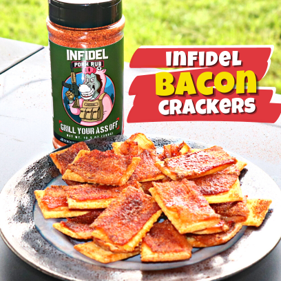 Savory, Sweet , Crunchy, Bacon, Snack , appetizers, Candied Bacon Crackers, bacon crackers recipe, savory bacon snacks, Homemade, party snack ideas, crispy bacon bites, easy snack recipes