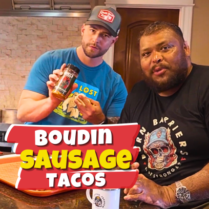 Smoked Boudin Breakfast Tacos