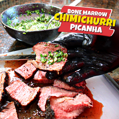 Pichana Steak, Chimichurri, Bone Marrow, Gunpowder, Platoon Sergeant