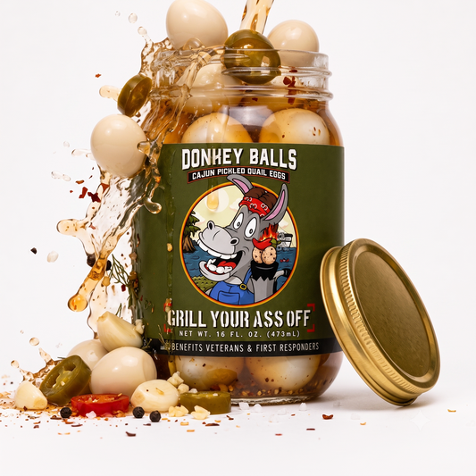Donkey Balls Cajun Pickled Quail Eggs