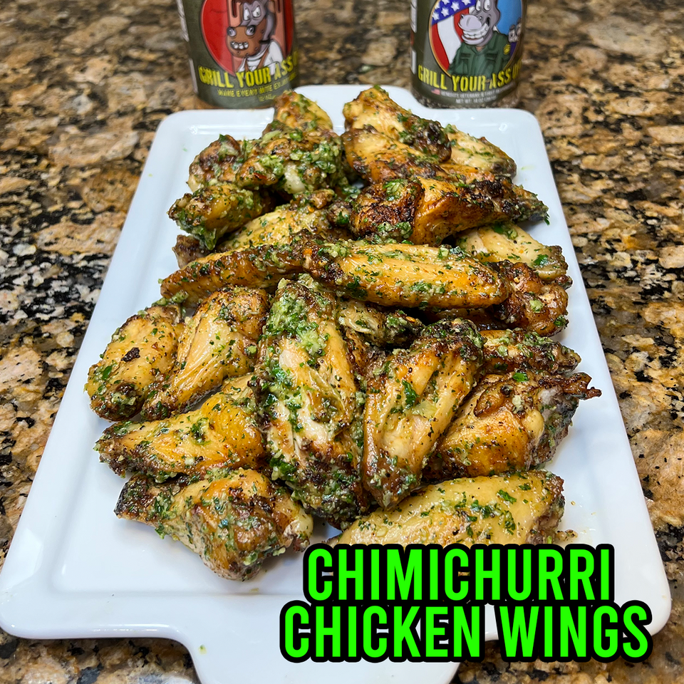 Chimichurri Chicken Wings, Standard Issue, Platoon Sergeant , Cannibal All Purpose Spice