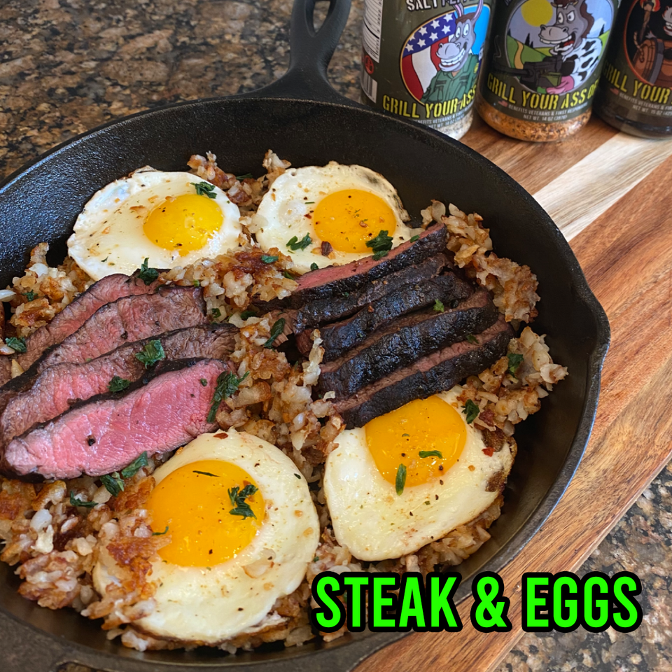Steak and Eggs, Ma Deuce , Gunpowder, Steak Seasonings , Breakfast Recipe