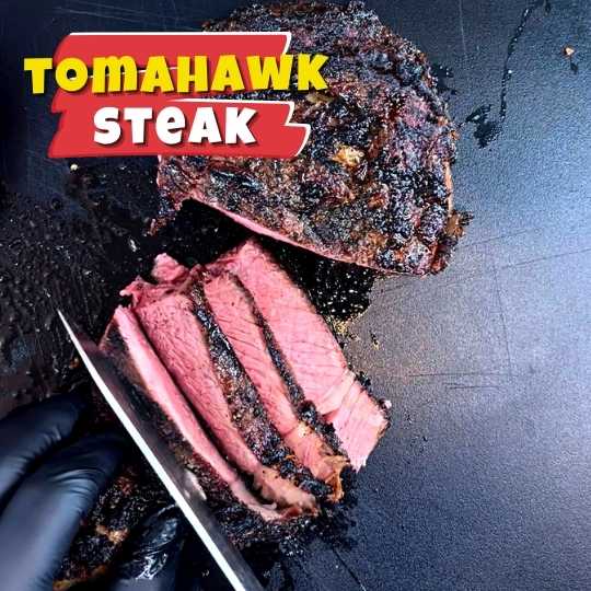 Tomahawk Steak, Grilling, Ribeye, Juicy, Flavorful, Seasoning, Marinade, Charcoal, Smoky, Grilled to perfection, Meat lover