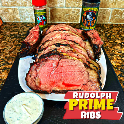 Prime Rib, Rib Roast, Prime Beef, Christmas, Holiday, Horseradish Sauce, Christmas Roast, Ribeye, Steak, Steak Seasoning, Gunpowder, Alder Wood Sea Salt, Ribs Christmas Recipe, Holiday Recipe, Cream Cheese, Cheese Sause