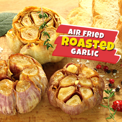 Air fried garlic, Roasted garlic, Healthy, Quick and easy recipe, Cooking tips, Air fryer recipes, Garlic, Healthy cooking, Low-carb, Low-calorie, Easy meal prep, Meal planning, Cooking hacks, Kitchen tips, Recipe ideas