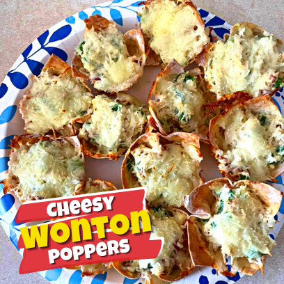  Won Ton Poppers, Cream Cheese Poppers, Bacon Jalapeno Poppers, Cannibal Seasoning, Appetizer Recipe, Easy Recipe, Delicious Snacks, Party Food
