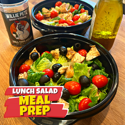 Lunch Salad Meal Prep, Healthy meal-prep salad recipe, Lunch Salad Recipe, Meal Prep, Healthy Recipe, Diet Recipes, Salad Bowls, Weekly Salad Prep, Make-Ahead Salad Recipes, Mediterranean Salad, Asian-Inspired Salads, Chicken Salad, High-Fiber Salads 