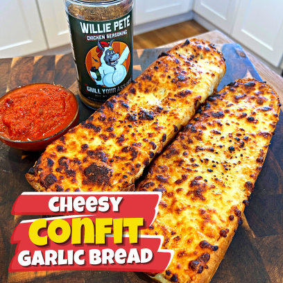 Garlic Confit Toast, Garlic Bread Recipe, Cheesy Garlic Bread, garlic bread, Cheesy confit garlic bread recipe, Confit garlic recipe, Appetizer, Comfort Food, Oven Baked Bread, Best garlic bread recipe