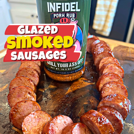Game Day Recipes, Super Bowl,  Party Snacks, Smoked Sausage In Bbq Sauce Recipe, Smoked Sausage Appetizer, Smoked Sausage Bites, Bbq Smoked Sausage, Glazed Smoked Sausage