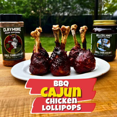 BBQ chicken lollipops, Cajun chicken, BBQ Cajun chicken, Chicken drumstick, Honey Habanero BBQ Sauce, Smoked chicken, Easy BBQ chicken lollipop recipe, Cajun BBQ chicken, BBQ chicken drumsticks