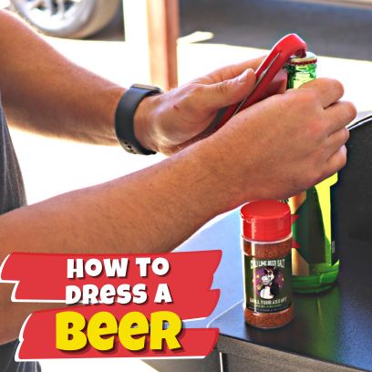 beer salt, how to rim a beer, how to dress a beer, chili lime beer salt, lime beer salt, Dos Equis