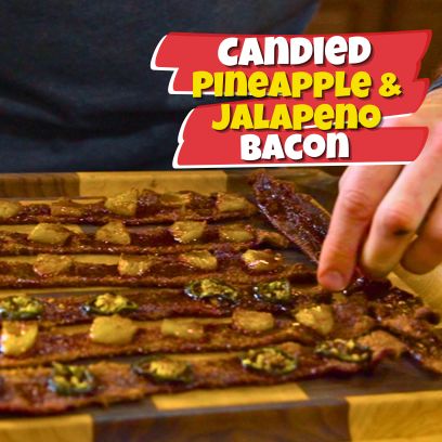 Candied Pineapple & Jalapeno Bacon, Super Bowl Party Recipe, Appetizer, Party Food, Game Day Eats