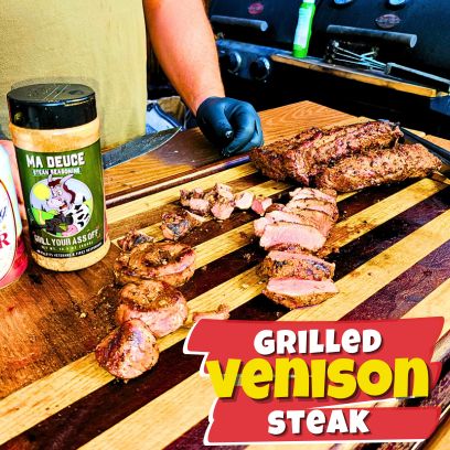 Grilled venison steak, Venison steak recipe, How to grill venison steak, Best way to cook venison steak, Grilled deer steak, Wild game grilling