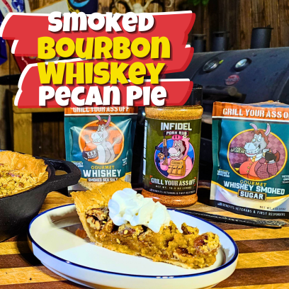 Smoked Bourbon Whiskey Pecan Pie