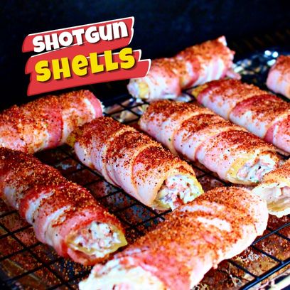 Bacon, Shotgun Shells, Smoked Shotgun Shells, Pasta, Manicotti Noddle