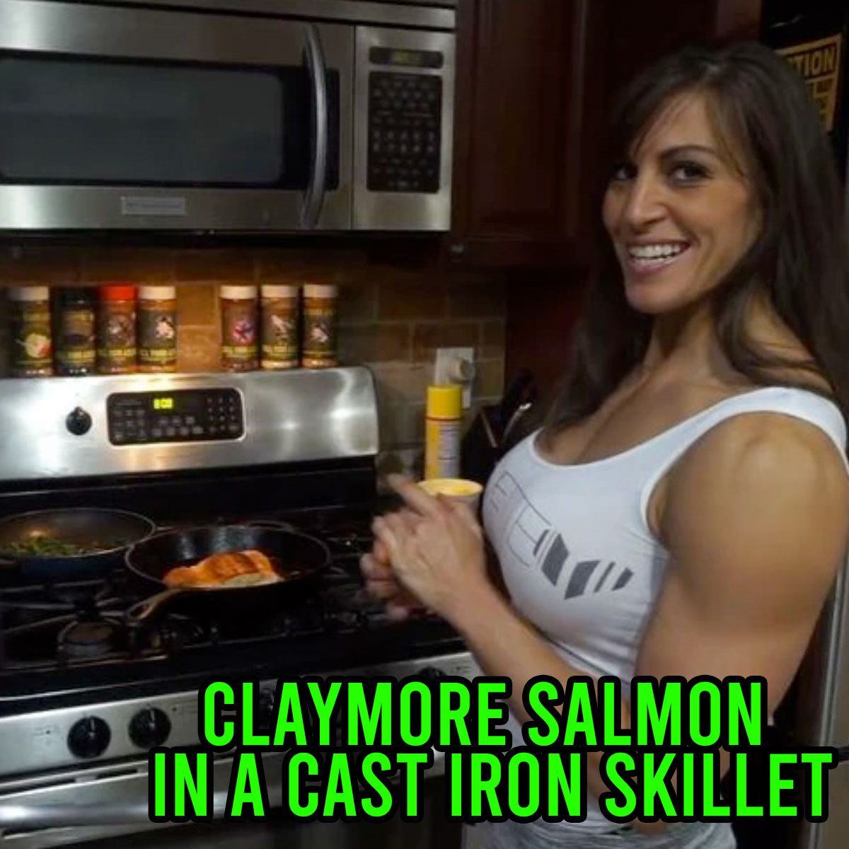Claymore Salmon in a Cast Iron Skillet Feat. Kristen | Grill Your Ass Off
