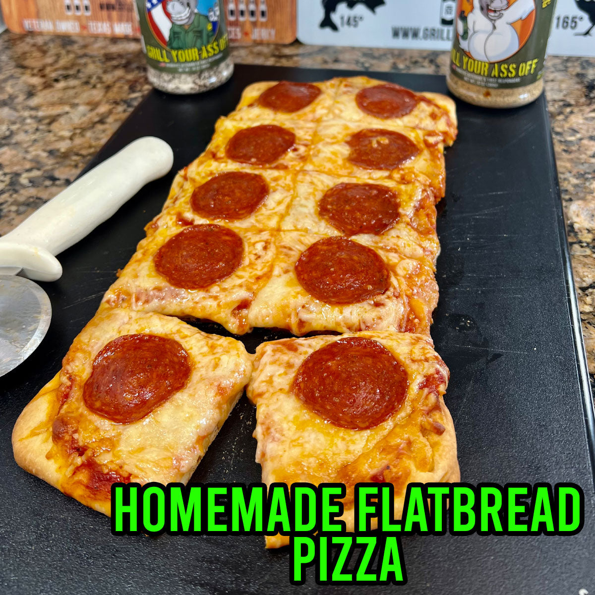 Homemade Flatbread Pizza , Willie Pete , Chicken Seasoning , Pizza