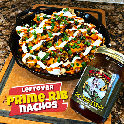 Nachos, Tortilla, Cheese,Prime Rib, Rib Roast, Prime Beef, Christmas, Holiday, Horseradish Sauce, Christmas Roast, Ribeye, Steak, Steak Seasoning, Ribs, Christmas Recipe, Holiday Recipe, Habanero BBQ Sauce, Guacamole, Avocado, Sour Cream