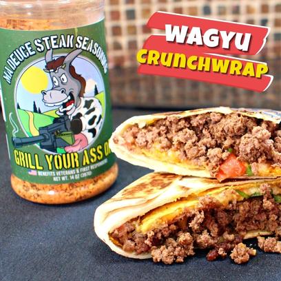 Wagyu Crunchwrap, Ma Deuce, Fire Chief Hot Sauce, Wagyu Chorizo, Mexican Food