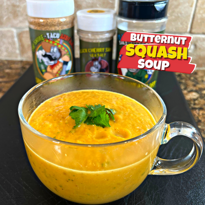 butternut squash soup, smoked butternut squash soup, Platoon Sergeant, Black Cherry smoked sea salt