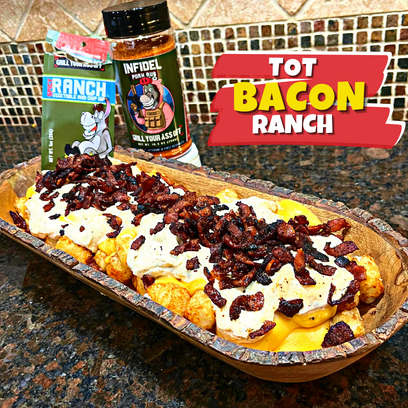 Tater Tot, Bacon, Ranch, Cheese, Easy Recipe, Super Bowl, Comfort Food, Cheddar, Snacks, Spicy Ranch Tater Tots