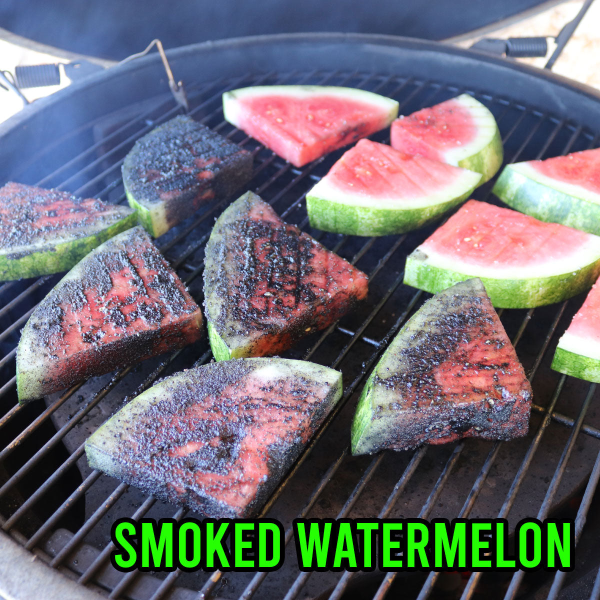 Smoked Watermelon using our Gunpowder Steak Brisket Seasoning and Whiskey Smoked Sea Salt