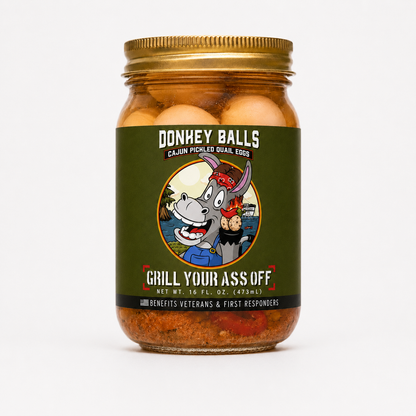 Donkey Balls Cajun Pickled Quail Eggs