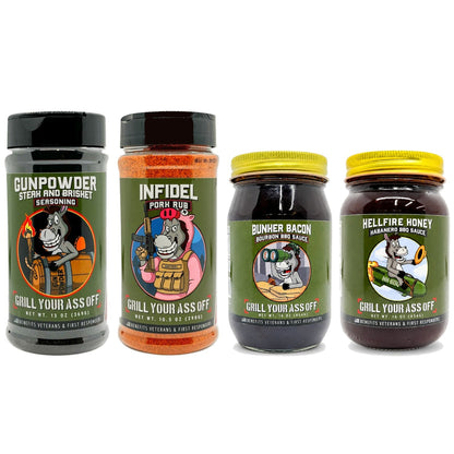 Current products in tightly grouped holiday gift bundle