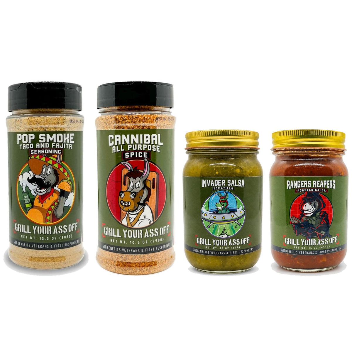 Current products in tightly grouped holiday gift bundle