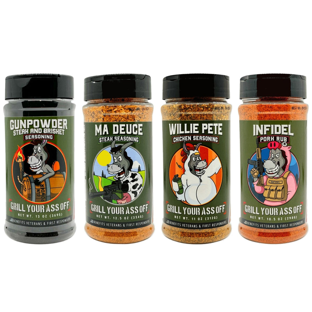 Current products in tightly grouped holiday gift bundle