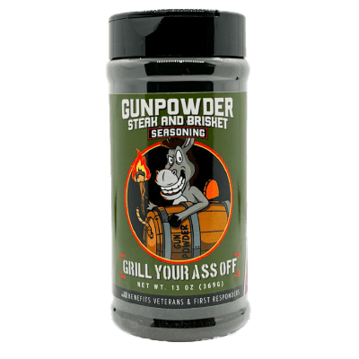 bottle of Gunpowder steak and brisket seasoning