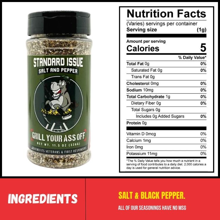 Standard Issue Salt & Pepper — Grill Your Ass Off
