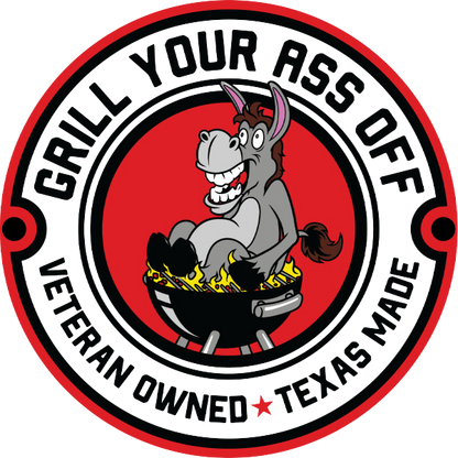 Grill Your Ass Off 10" Round Metal Sign