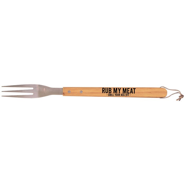 Barbecue Fork 16 1/4" Bamboo - Grill Your Ass Off
