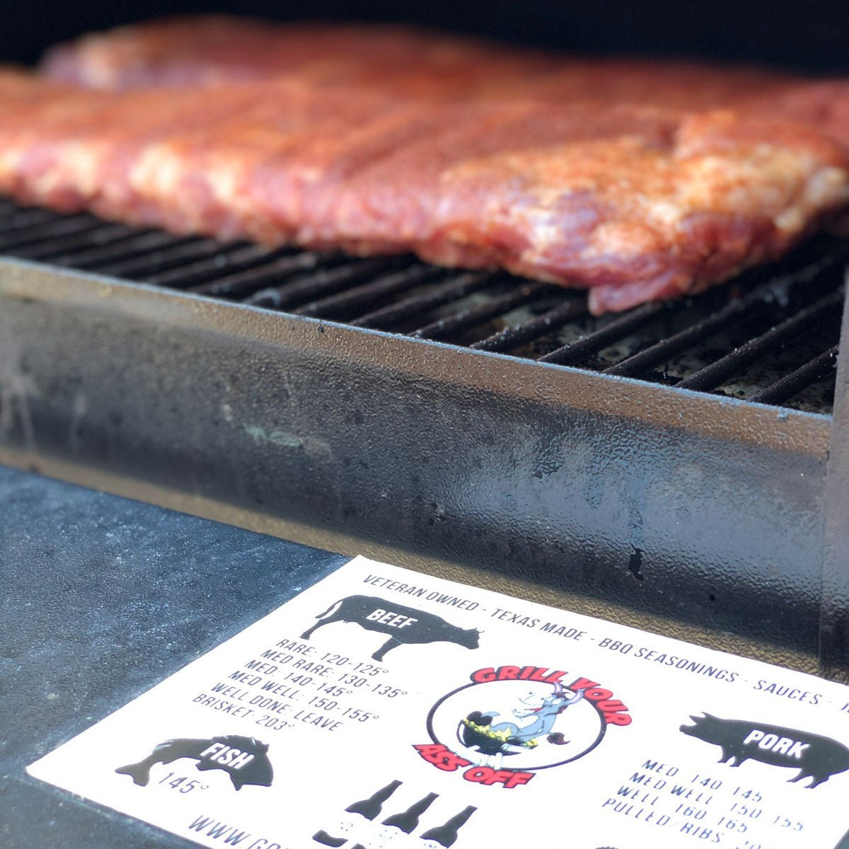 MEAT TEMPERATURE MAGNET - Grill Your Ass Off
