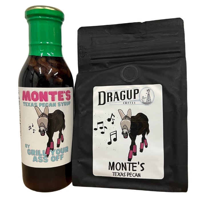 Monte's Texas Pecan Syrup & Coffee - Grill Your Ass Off
